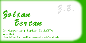 zoltan bertan business card